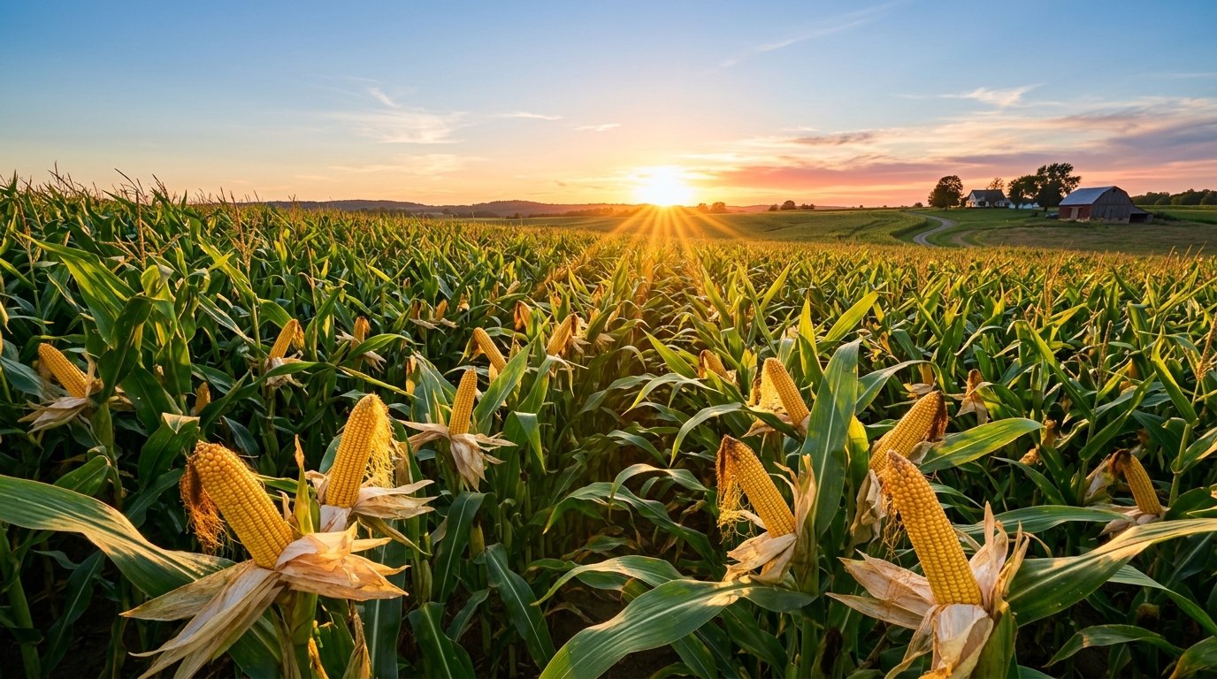 Ripe Golden Maize Farm Harvest